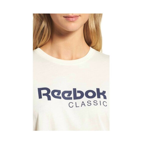 NWT Reebok Classic Elevated Tee Off White Size Small S - Picture 3 of 9